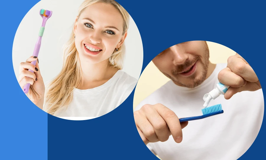 triple sided toothbrush
